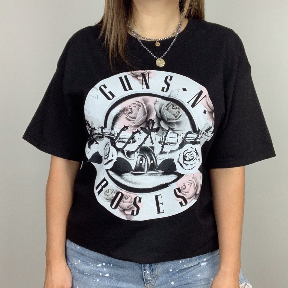 Guns N Roses Floral Graphic Band Tee S L XL 2X - Picture 5 of 5